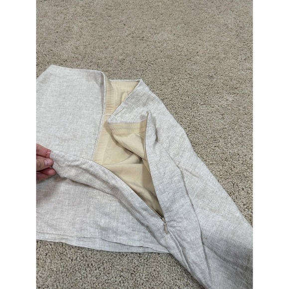 Abercrombie & Fitch Skort Womens XXL Beige Linen Scarlett Mini Ultra High Rise - Picture 3 of 8